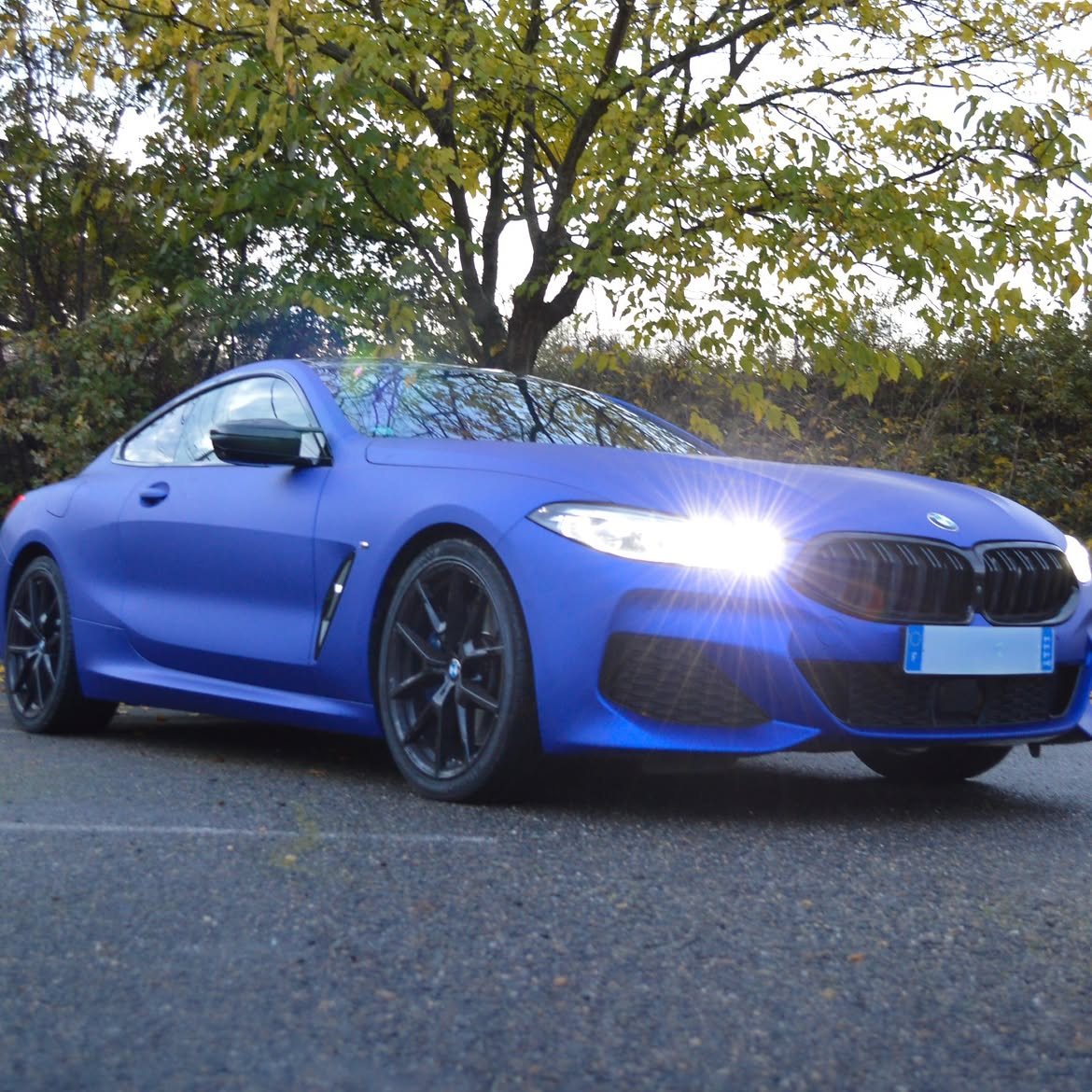 BMW Série 8 · bleu mat